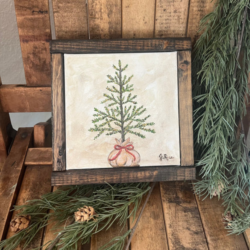 Small Christmas Tree Painting