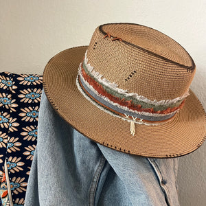 Rose (Straw Short Brim)