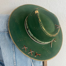 Load image into Gallery viewer, Emerald Makes My Eyes Sparkle (Wool Wide Brim. Adjustable)