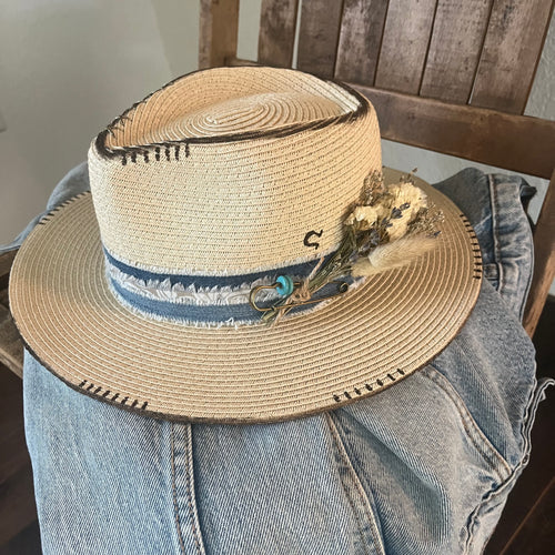 Blue Jeans and Khaki (Straw Short Brim)