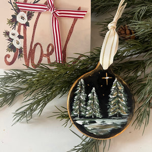 3 Trees Ornament (with greeting card)