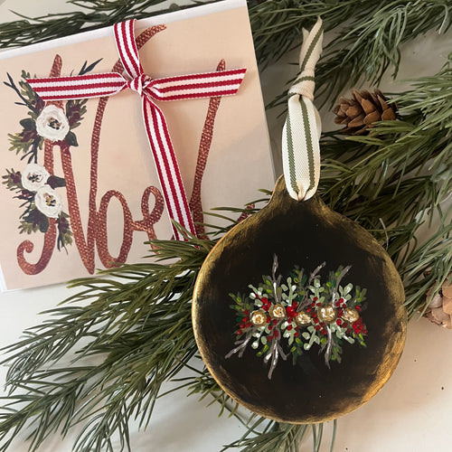 Holiday Spray Ornament (with greeting card)