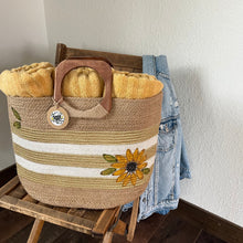 Load image into Gallery viewer, Sunflower Sunhat and Beach Bag Set