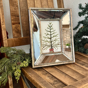 Christmas Tree with Mirror Frame