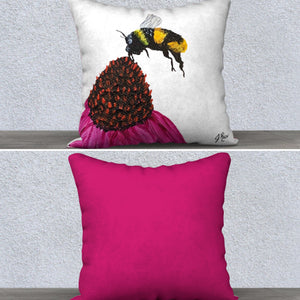 Coneflower and Bee Pillow