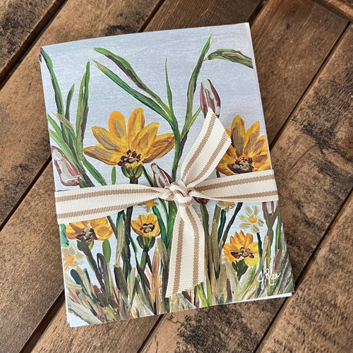 Yellow Floral Greeting Cards (set of 5)