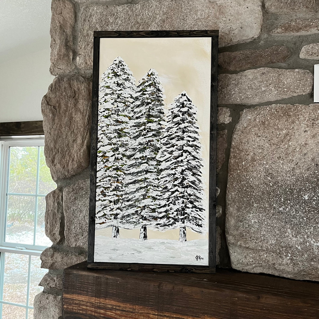 Winter Trees on Canvas