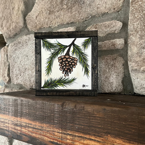 Pine Cones on Canvas 1