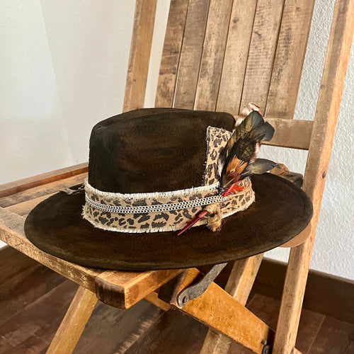 Leopard Print/Short Brim Hat