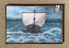 Load image into Gallery viewer, Viking Ship in a Storm