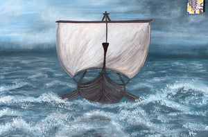 Viking Ship in a Storm