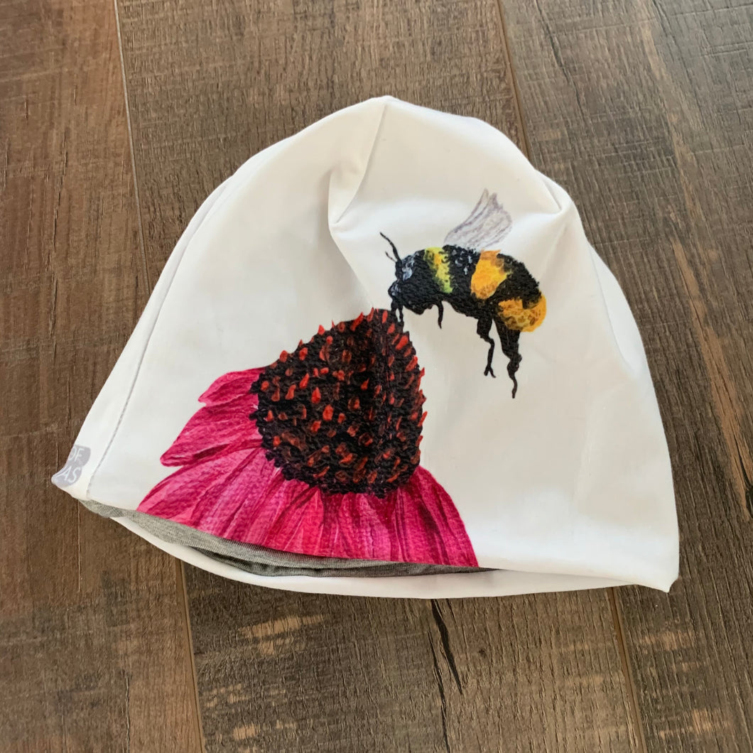 Bee and Coneflower Beanie Youth Size