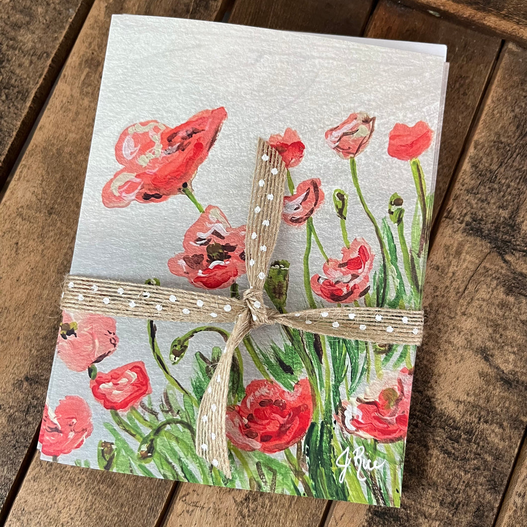 Poppies Greeting Cards (set of 5)